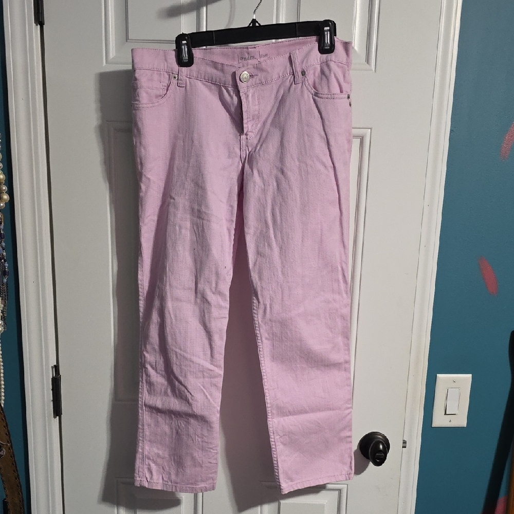 LONDONJEAN Light Pink Women's Straight Leg Jeans